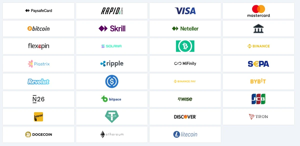 casino Stelario metodos de pagamento